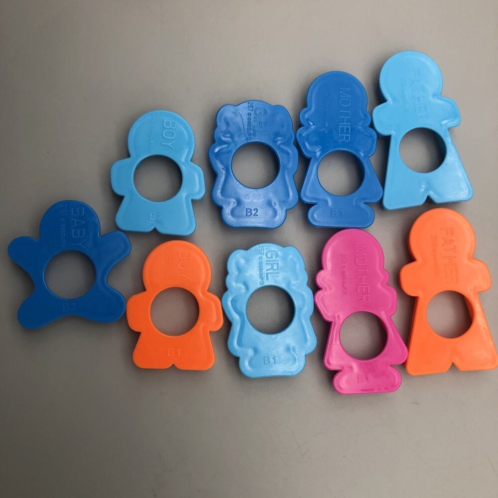 Vintage 1995 GMFGI COOKIE CUTTERS Mother Father Girl Boy Baby Gen Mills 9pc READ